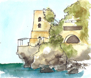 Positano view from the beach