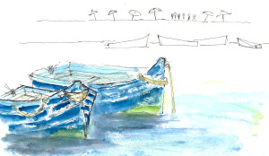 The blue boats of Morocco