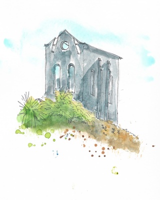 Old pumphouse in Waihi