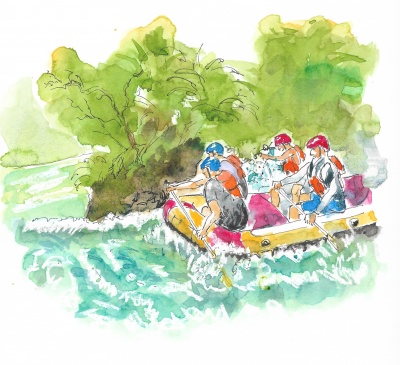 Rafters at Okere Falls