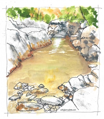 Top of Roaring Brook Falls