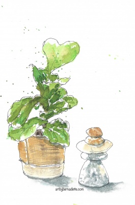 Fig tree and objet d’art