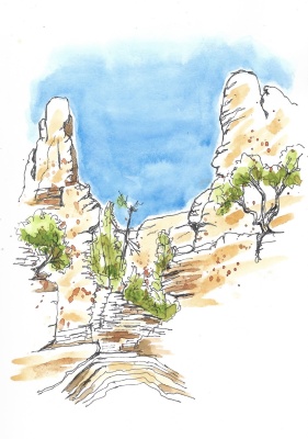 Near the end of Devil’s Hall trail