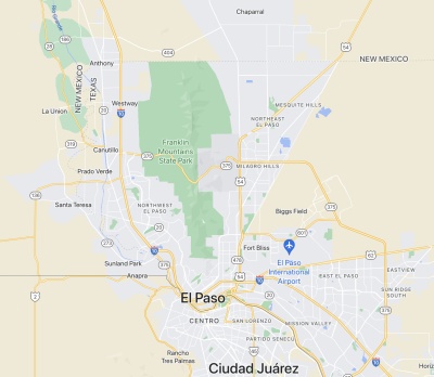 Franklin Mtn State Park map