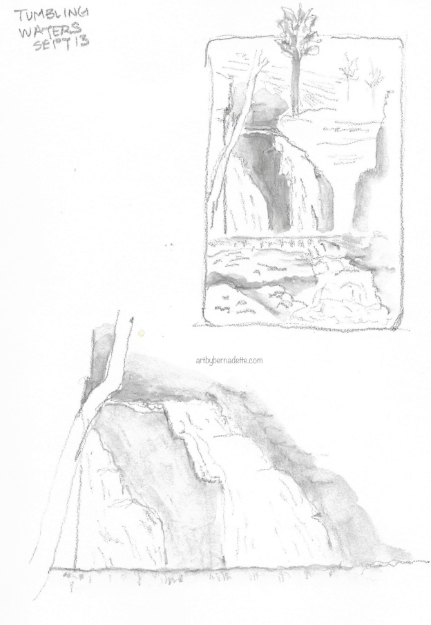 Pencil and wash sketches